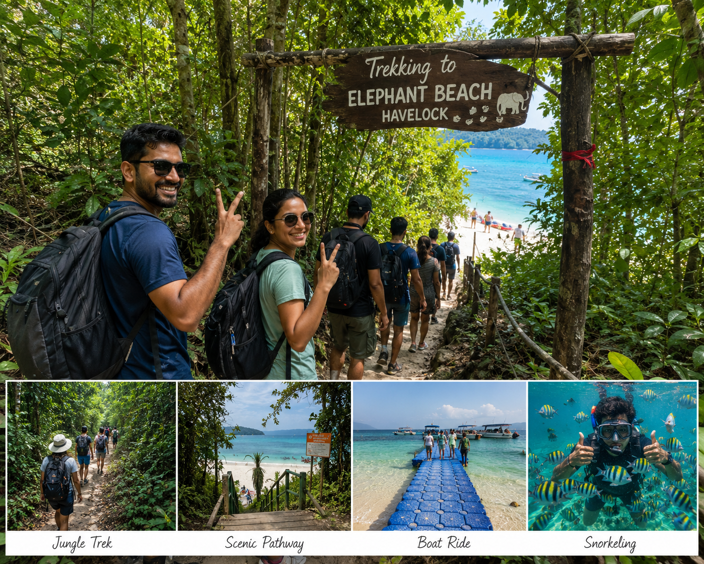Trekking to Elephant Beach with Guide